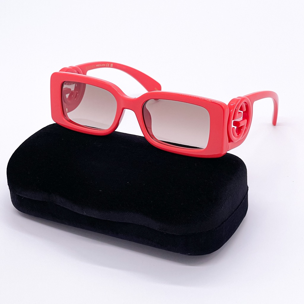 New Gucci Gg1325s 005 Square Red Women Sunglasses Gucci